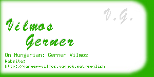 vilmos gerner business card